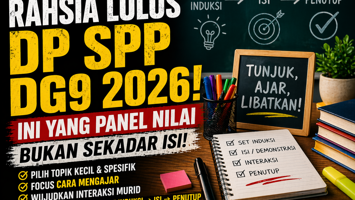 Rahsia Lulus Demonstrasi Pengajaran (DP) SPP DG9 2026: Ini Yang Panel Sebenarnya Nilai (Bukan Sekadar Isi!)