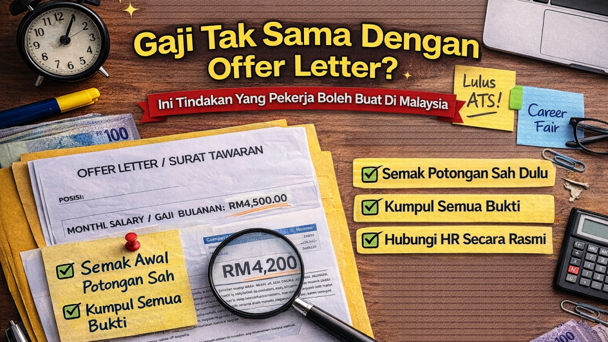 Gaji Tak Sama Dengan Offer Letter? Ini Tindakan Yang Pekerja Boleh Buat Di Malaysia