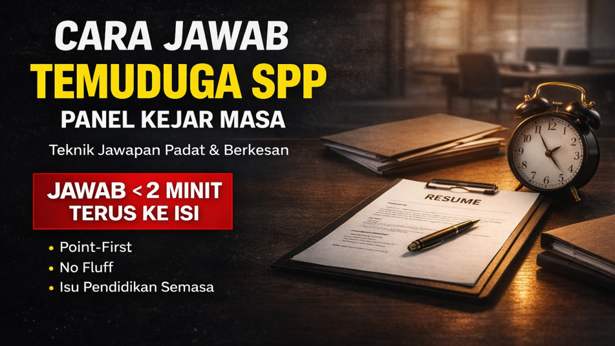 Ramai Calon Tak Sedar: Ini Cara Jawab Soalan Temuduga SPP Bila Panel “Kejar Masa”