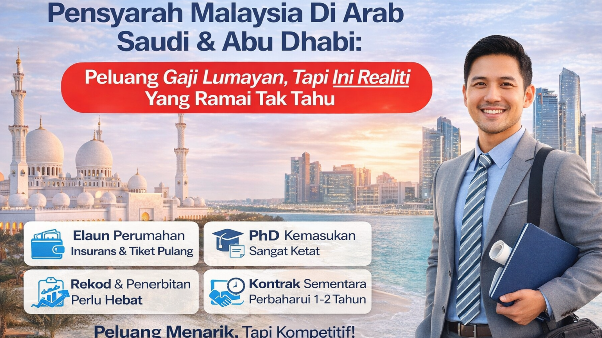 Pensyarah Malaysia Di Arab Saudi & Abu Dhabi: Peluang Gaji Lumayan, Tapi Ini Realiti Yang Ramai Tak Tahu