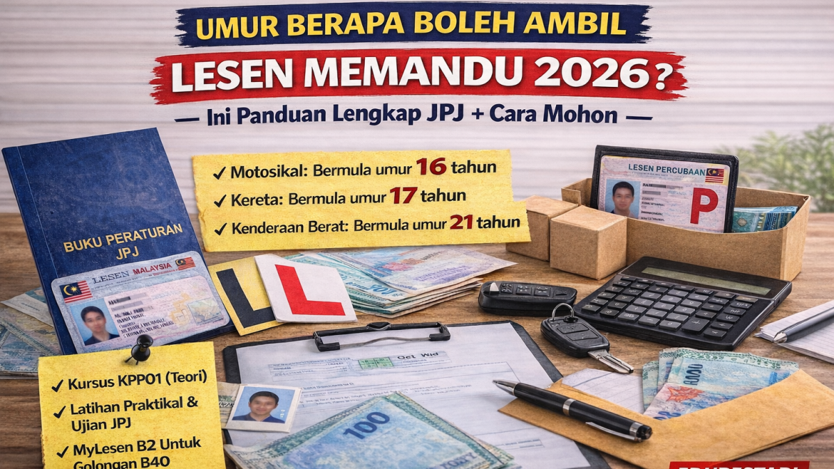 Umur Berapa Boleh Ambil Lesen Memandu 2026? Ini Panduan Lengkap JPJ + Cara Mohon
