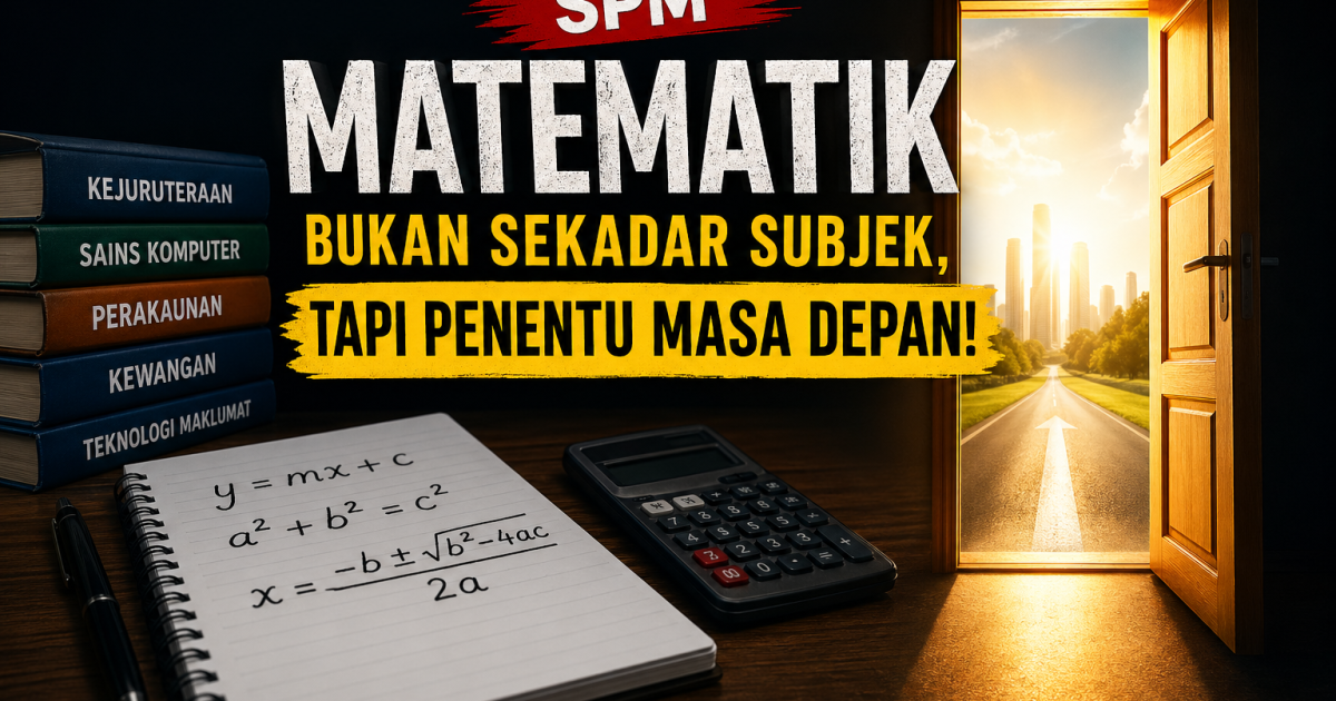 Kepentingan Matematik SPM: Subjek Penentu Masa Depan Pelajar Malaysia (Ramai Terlepas Pandang)