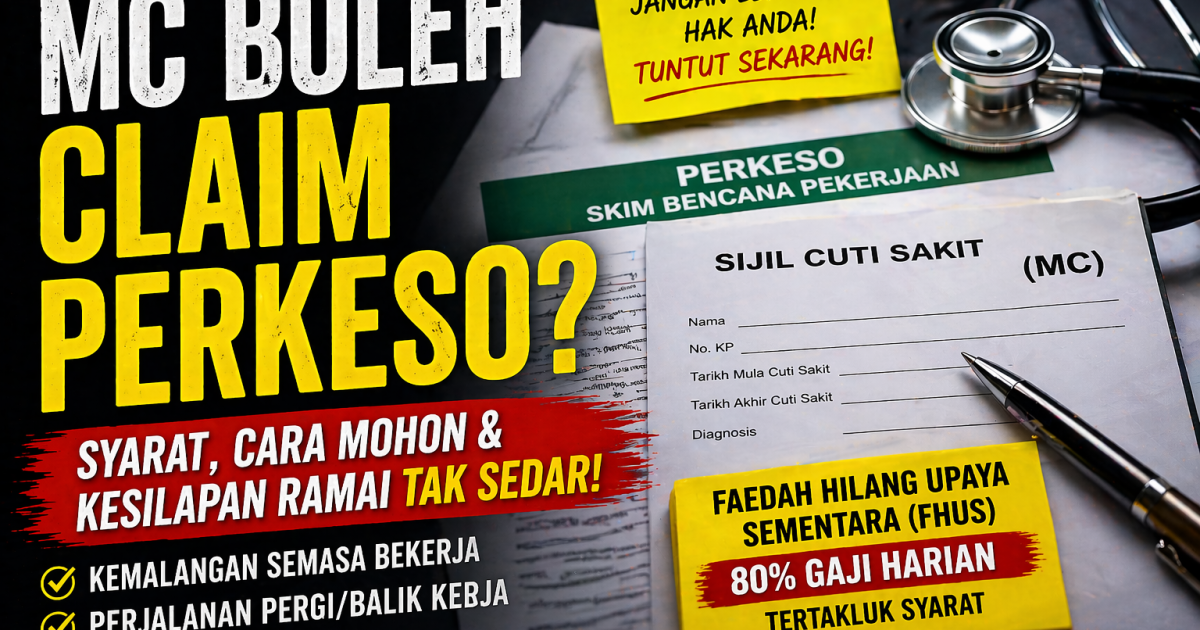 MC Boleh Claim PERKESO 2026? Ini Syarat, Cara Mohon & Kesilapan Ramai Tak Sedar