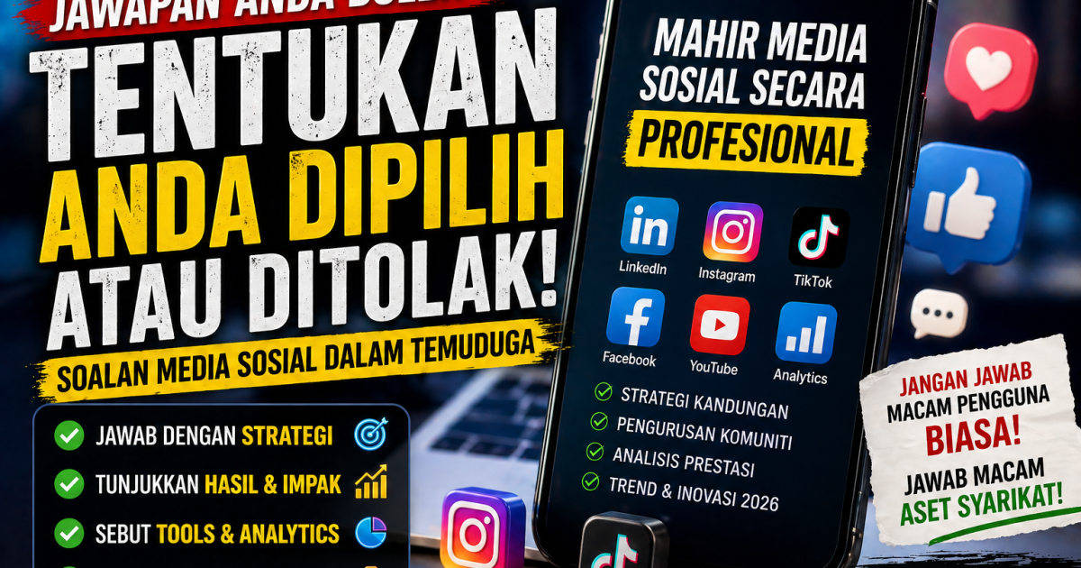 “Saya Guna TikTok Je…” – Jawapan Ini Buat Ramai Calon Gagal Temuduga (Ini Cara Betul Jawab Soalan Media Sosial)