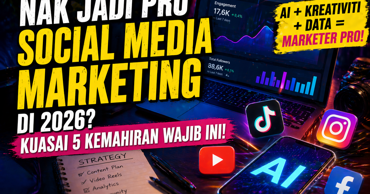 Nak Jadi Pro Dalam Social Media Marketing 2026? Ini Kemahiran Wajib Anda Kena Kuasai