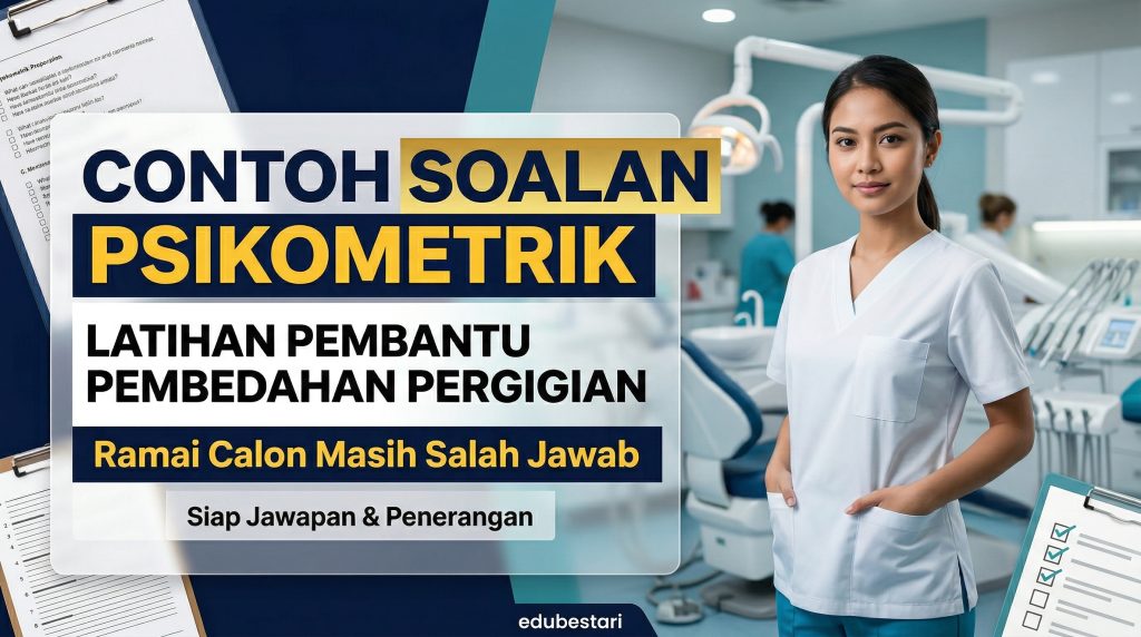 Contoh Soalan Psikometrik Latihan Pembantu Pembedahan Pergigian (Analisis Lengkap + Jawapan & Penerangan)