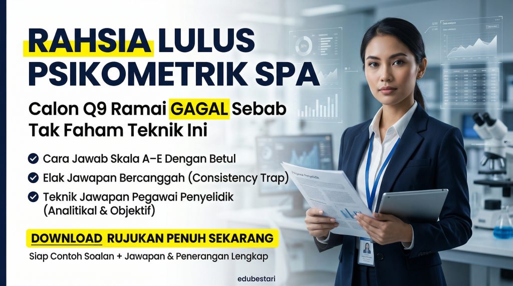 Contoh Soalan Psikometrik Pegawai Penyelidik Gred Q9 (Analisis Lengkap + Jawapan & Penerangan)