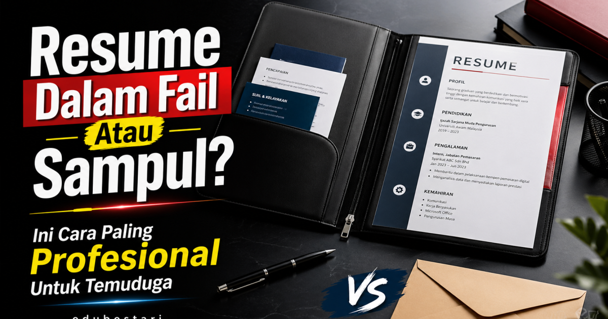 Resume Temuduga Letak Dalam Fail Atau Sampul? Ini Cara Paling Profesional Calon Patut Buat