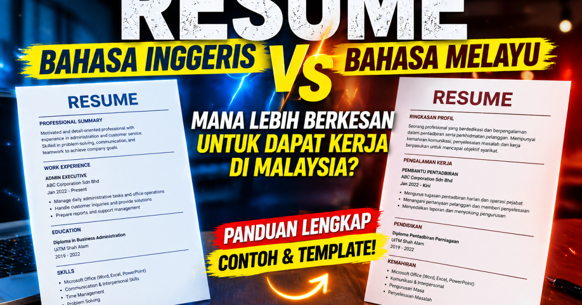 Resume Bahasa Inggeris vs Bahasa Melayu: Mana Lebih Berkesan Untuk Dapat Kerja di Malaysia?