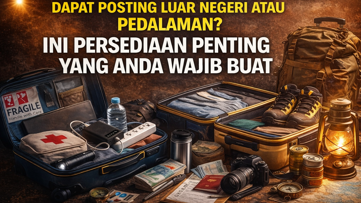 Dapat Posting Luar Negeri Atau Pedalaman? Ini Persediaan Penting Yang Anda Wajib Buat