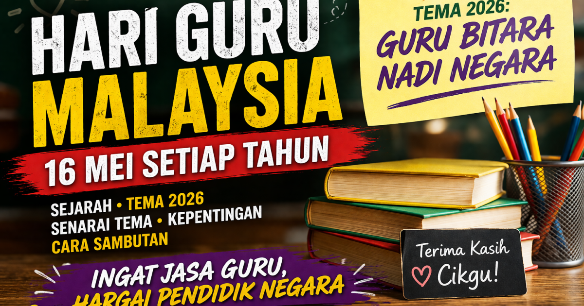 Hari Guru Malaysia 2026: Sejarah 16 Mei, Tema “Guru Bitara Nadi Negara” & Kepentingannya
