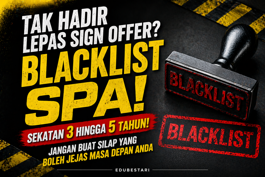Ramai Tak Tahu: Tak Hadir Lapor Diri Lepas Sign Offer Boleh Kena Blacklist SPA Sampai 5 Tahun