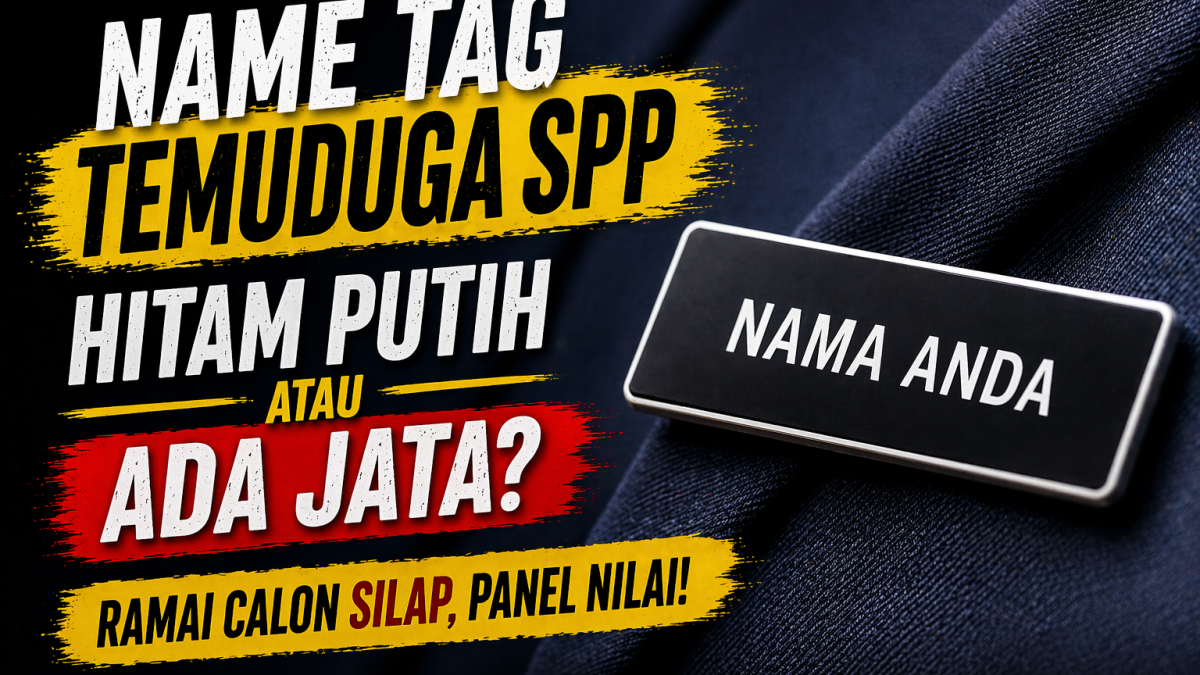 Ramai Salah Pakai Name Tag Temuduga SPP: Hitam Putih Atau Ada Jata? Ini Jawapan Yang Panel Sebenarnya Nilai