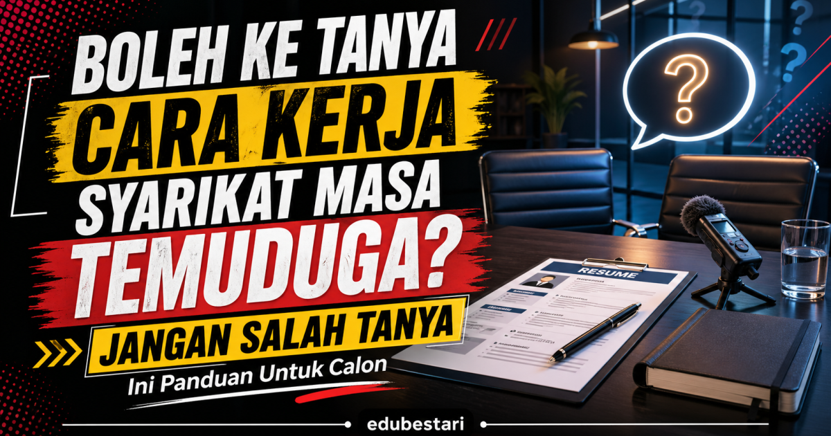 Boleh Ke Tanya Cara Kerja Syarikat Masa Temuduga? Jangan Salah Tanya, Ini Panduan Untuk Calon