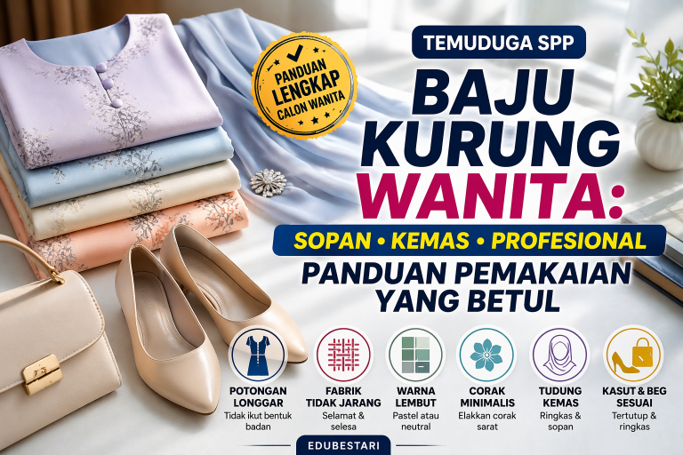 Baju Kurung Temuduga SPP Wanita: Panduan Pemakaian Yang Sopan, Kemas dan Profesional