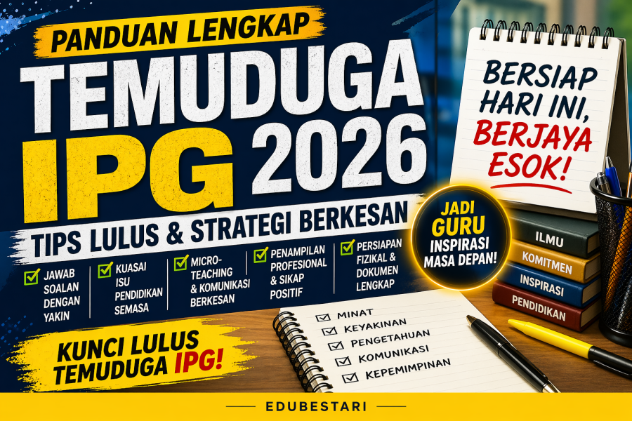 Panduan Lengkap Persediaan Temuduga IPG 2026: Tips Lulus & Teknik Berkesan Calon Lepasan SPM