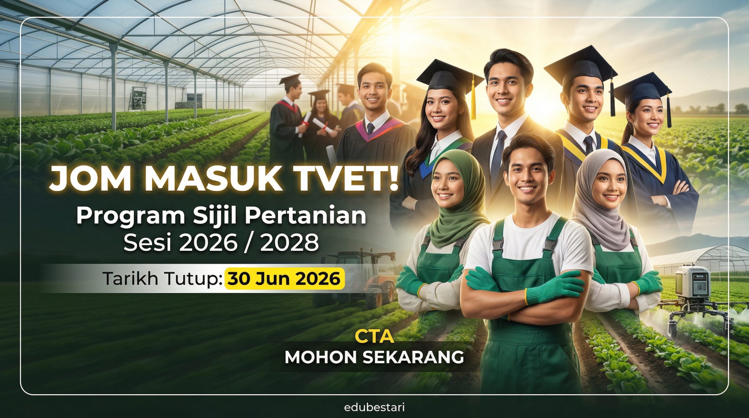 Permohonan TVET Pertanian 2026 Dibuka: Sijil Pertanian Institut Pertanian Semenanjung Malaysia