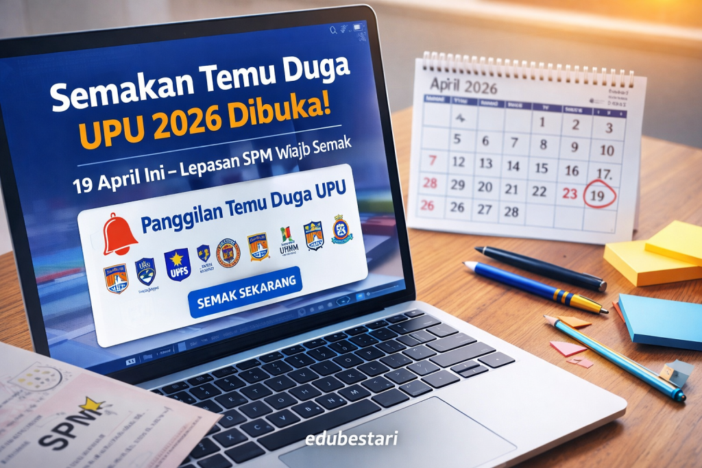 Semakan Temu Duga UPU 2026 Dibuka 19 April: Lepasan SPM Wajib Semak Sekarang