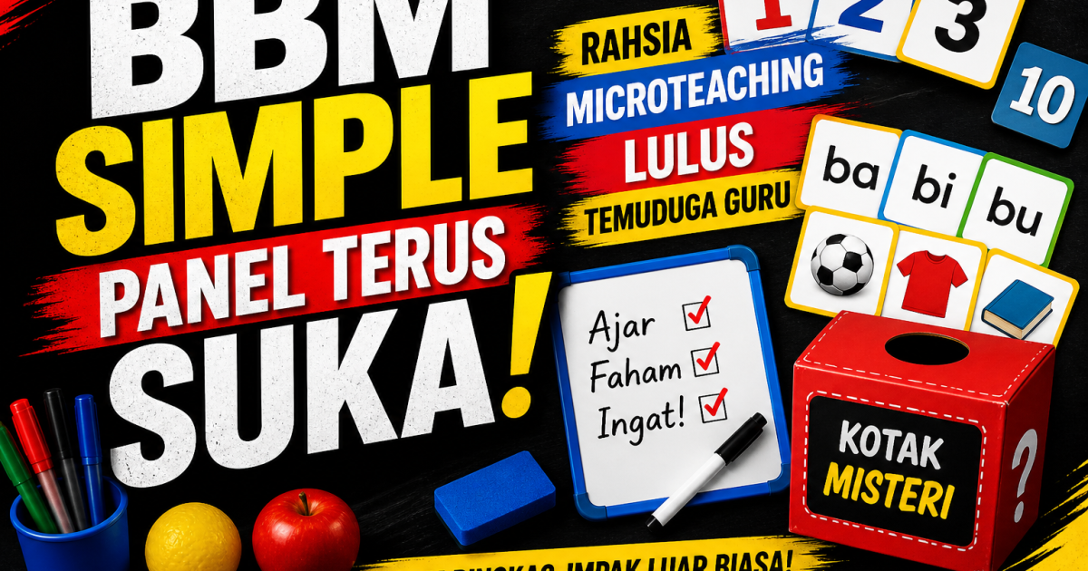Contoh BBM Untuk Microteaching Temuduga Guru: Simple Tapi Panel Suka