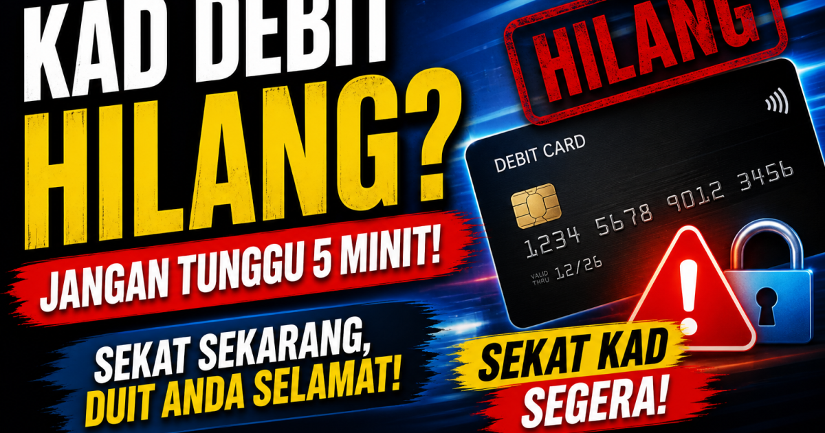 Kad Debit Hilang? Jangan Tunggu 5 Minit – Ini Cara Block & Ganti Kad ATM (Update 2026)