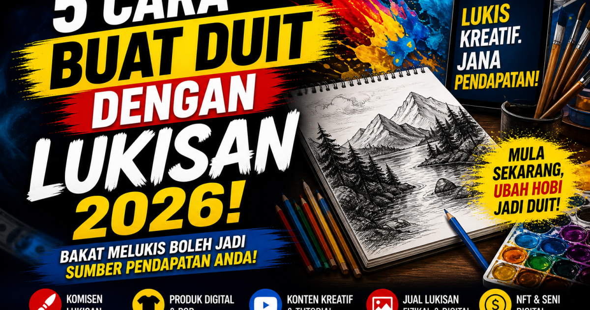 Cara Buat Duit Dengan Lukisan 2026: 5 Kaedah Jana Pendapatan Dari Bakat Melukis